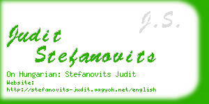 judit stefanovits business card